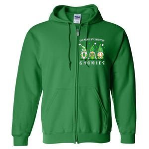 Shenanigans With My Gnomies St Patricks Day Gnome Full Zip Hoodie