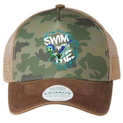Swim With Me Cute Cartoon Mermaid Legacy Tie Dye Trucker Hat