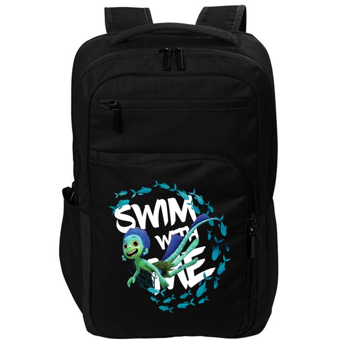 Swim With Me Cute Cartoon Mermaid Impact Tech Backpack