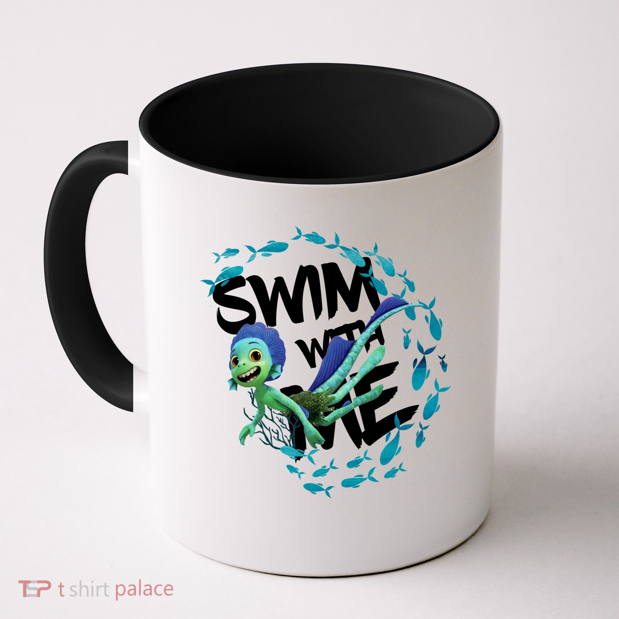 Swim With Me Cute Cartoon Mermaid Mug