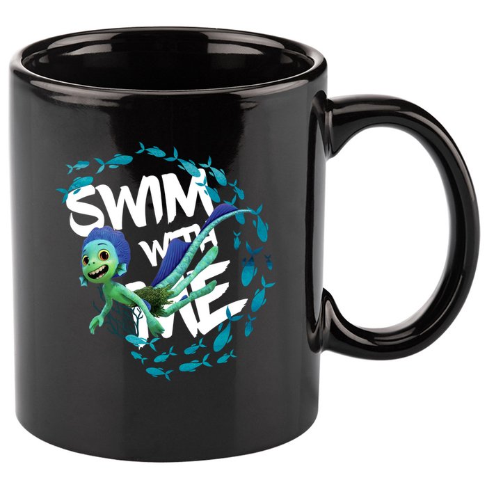 Swim With Me Cute Cartoon Mermaid 11oz C Handle Ceramic Mug