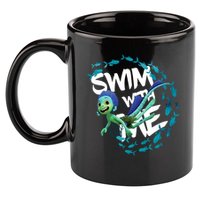 Swim With Me Cute Cartoon Mermaid 11oz C Handle Ceramic Mug