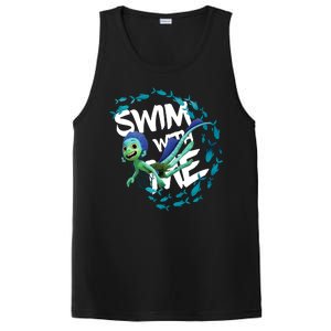 Swim With Me Cute Cartoon Mermaid PosiCharge Competitor Tank