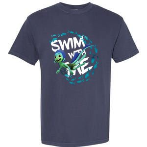 Swim With Me Cute Cartoon Mermaid Garment-Dyed Heavyweight T-Shirt