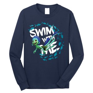 Swim With Me Cute Cartoon Mermaid Long Sleeve Shirt