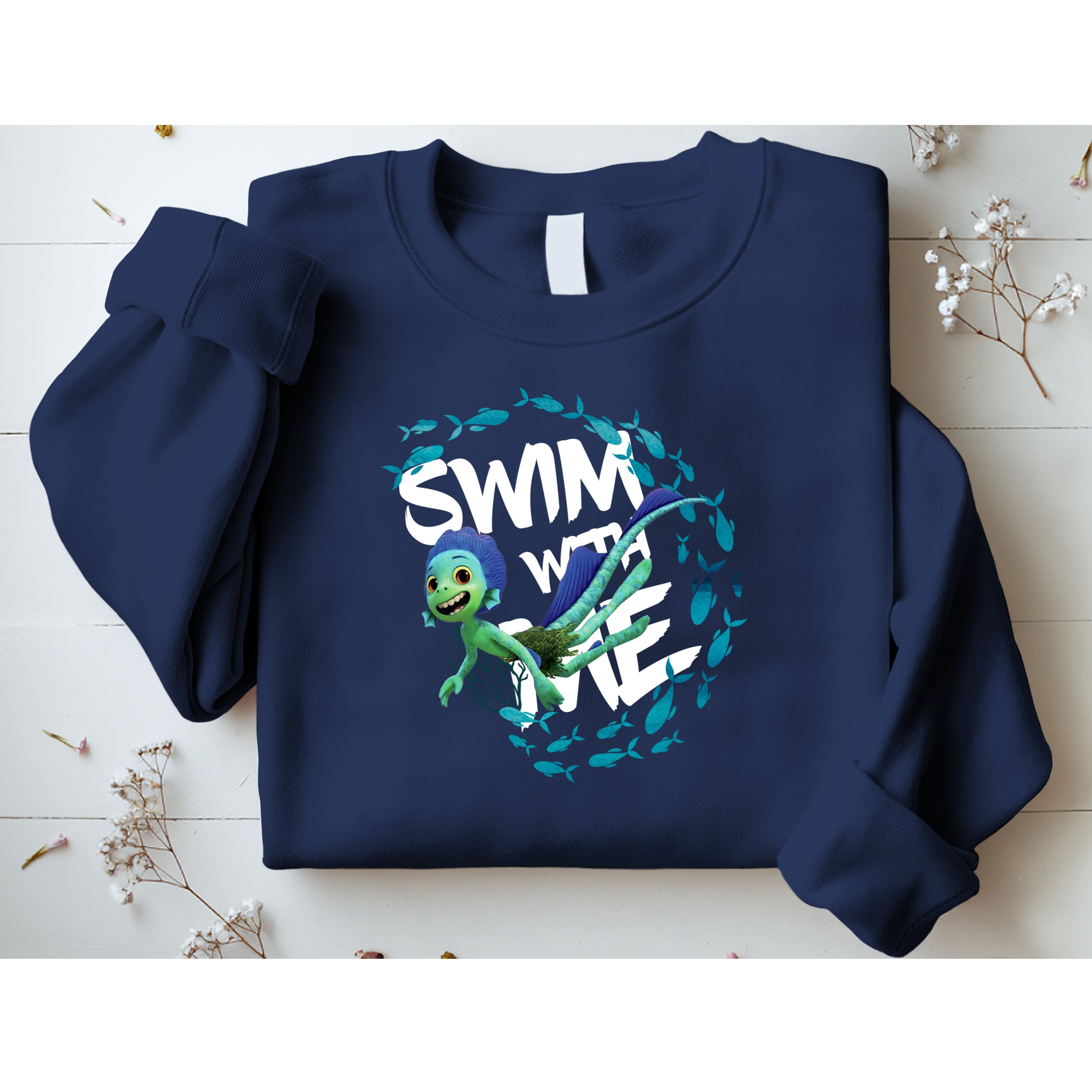 Swim With Me Cute Cartoon Mermaid Sweatshirt