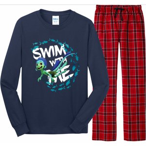 Swim With Me Cute Cartoon Mermaid Long Sleeve Pajama Set