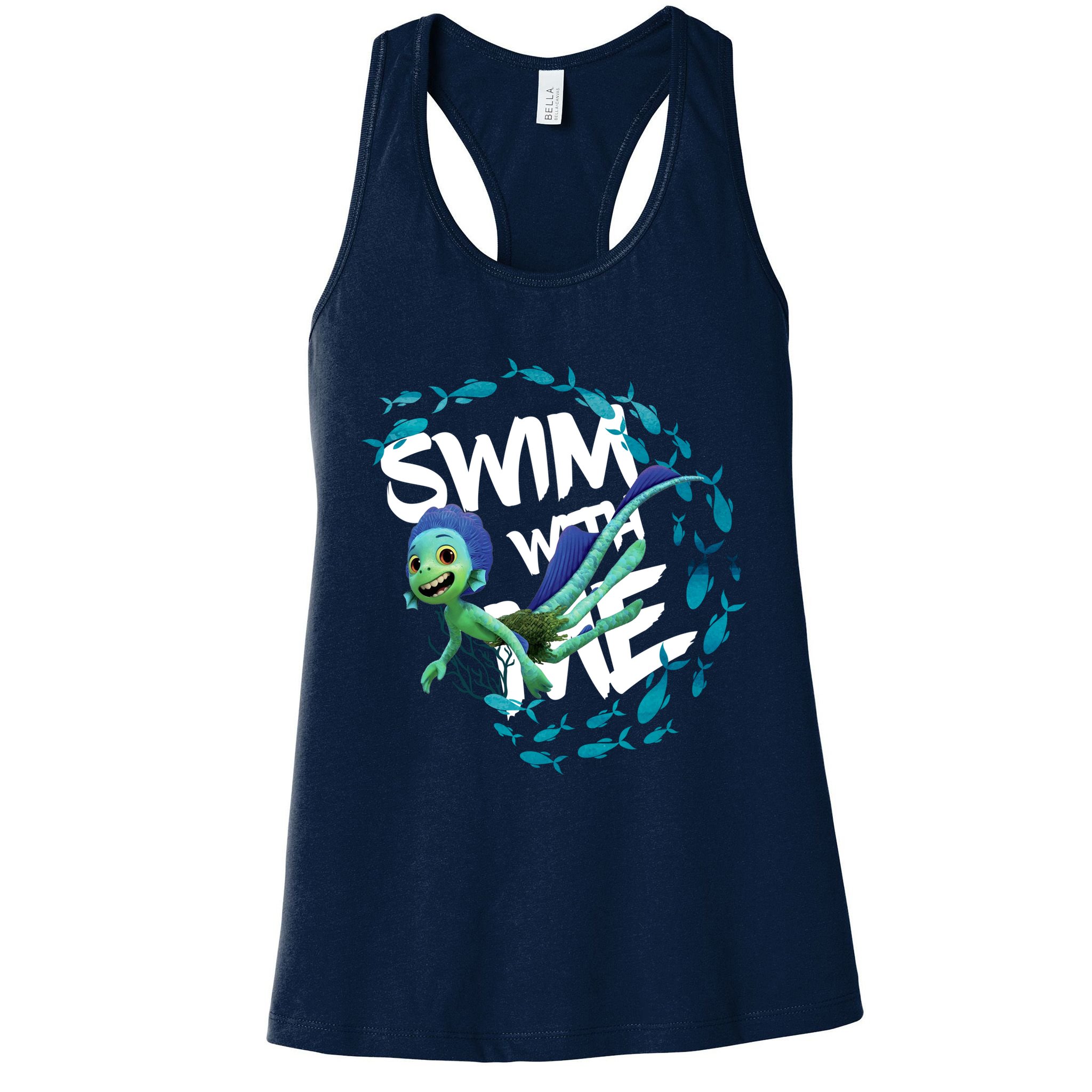 Swim With Me Cute Cartoon Mermaid Womens Tank Top