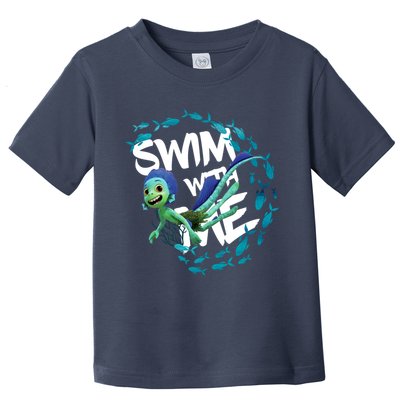 Swim With Me Cute Cartoon Mermaid Toddler T-Shirt