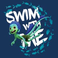 Swim With Me Cute Cartoon Mermaid Zip Tote Bag