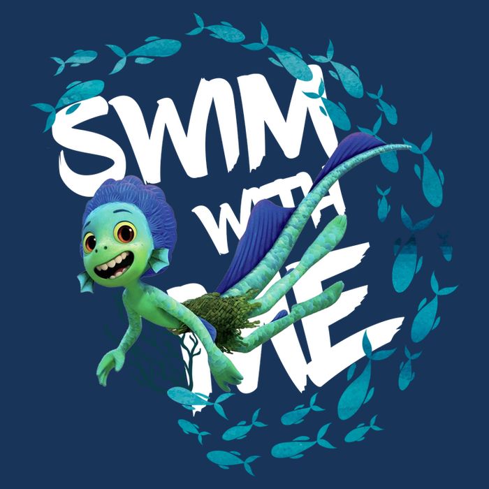 Swim With Me Cute Cartoon Mermaid Zip Tote Bag