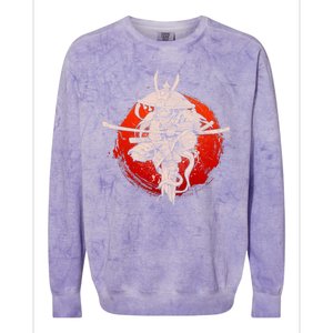 Samurai Warrior Monkey King Colorblast Crewneck Sweatshirt