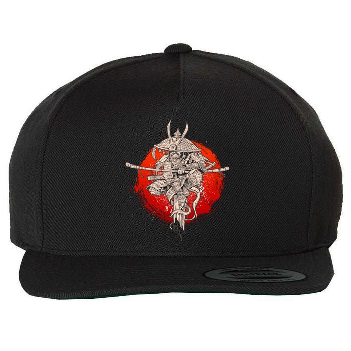 Samurai Warrior Monkey King Wool Snapback Cap