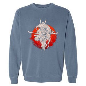 Samurai Warrior Monkey King Garment-Dyed Sweatshirt