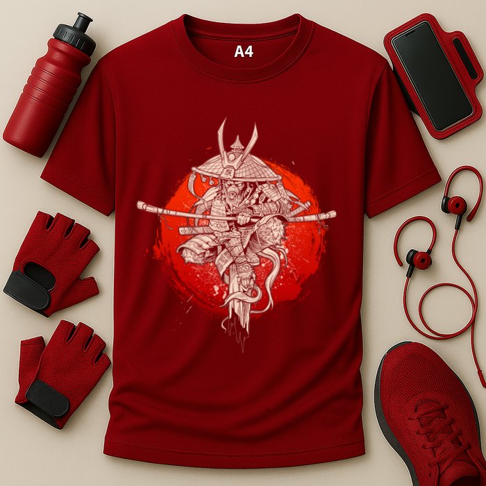 Samurai Warrior Monkey King Cooling Performance Crew T-Shirt
