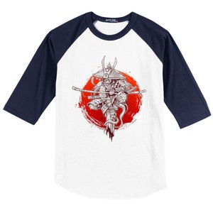 Samurai Warrior Monkey King Baseball Sleeve Shirt