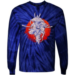 Samurai Warrior Monkey King Tie-Dye Long Sleeve Shirt