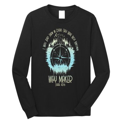 Spiritual Way Maker Bible Verse Christian Faith Way Maker Long Sleeve Shirt