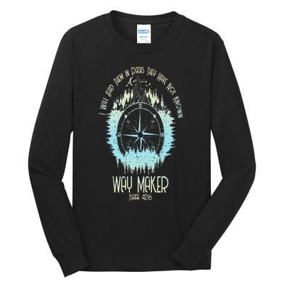 Spiritual Way Maker Bible Verse Christian Faith Way Maker Tall Long Sleeve T-Shirt