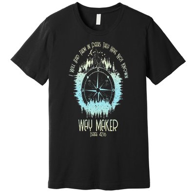 Spiritual Way Maker Bible Verse Christian Faith Way Maker Premium T-Shirt