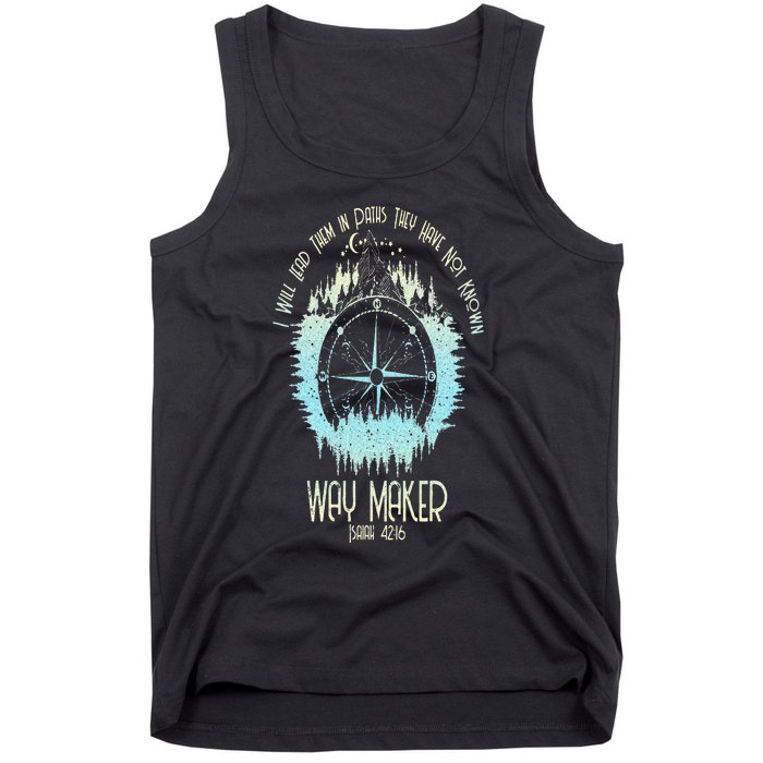 Spiritual Way Maker Bible Verse Christian Faith Way Maker Tank Top