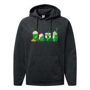 Shenanigans With My Gnomies St Patrick's Day Gnome Shamrock Performance Fleece Hoodie