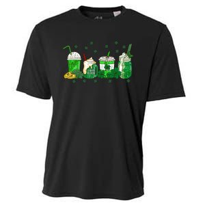 Shenanigans With My Gnomies St Patrick's Day Gnome Shamrock Cooling Performance Crew T-Shirt