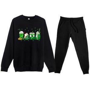 Shenanigans With My Gnomies St Patrick's Day Gnome Shamrock Premium Crewneck Sweatsuit Set