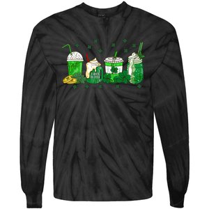 Shenanigans With My Gnomies St Patrick's Day Gnome Shamrock Tie-Dye Long Sleeve Shirt