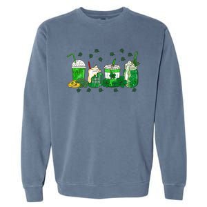 Shenanigans With My Gnomies St Patrick's Day Gnome Shamrock Garment-Dyed Sweatshirt