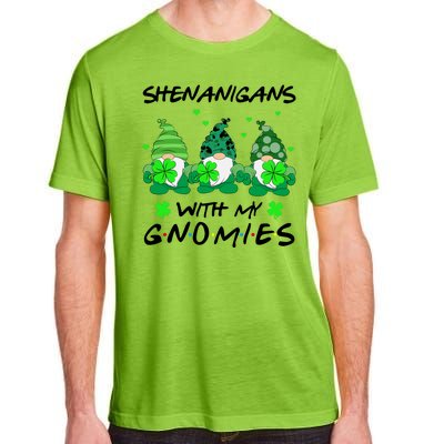 Shenanigans With My Gnomies Shamrock St Patricks Day Adult ChromaSoft Performance T-Shirt