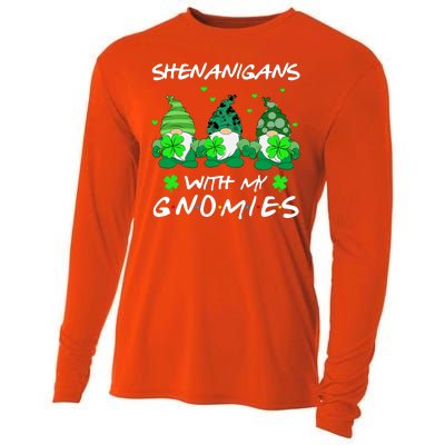 Shenanigans With My Gnomies Shamrock St Patricks Day Cooling Performance Long Sleeve Crew