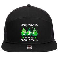 Shenanigans With My Gnomies Shamrock St Patricks Day 7 Panel Mesh Trucker Snapback Hat