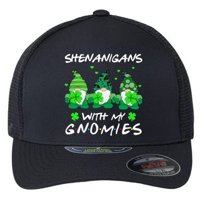 Shenanigans With My Gnomies Shamrock St Patricks Day Flexfit Unipanel Trucker Cap