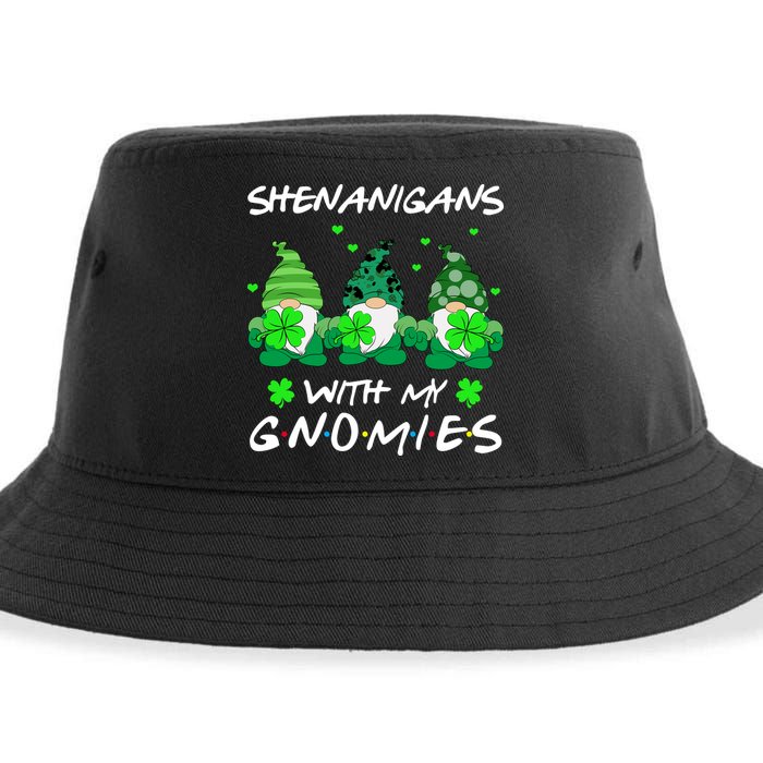 Shenanigans With My Gnomies Shamrock St Patricks Day Sustainable Bucket Hat