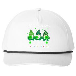 Shenanigans With My Gnomies Shamrock St Patricks Day Snapback Five-Panel Rope Hat