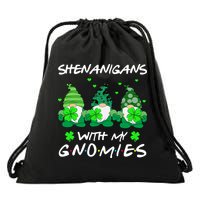 Shenanigans With My Gnomies Shamrock St Patricks Day Drawstring Bag