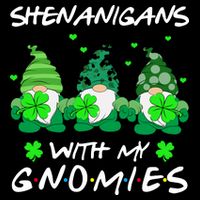 Shenanigans With My Gnomies Shamrock St Patricks Day Drawstring Bag