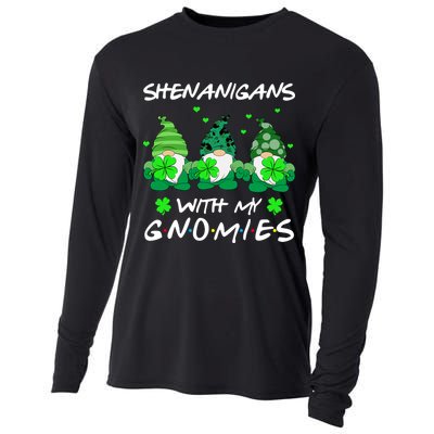 Shenanigans With My Gnomies Shamrock St Patricks Day Cooling Performance Long Sleeve Crew