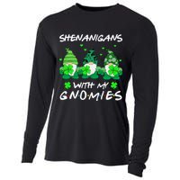 Shenanigans With My Gnomies Shamrock St Patricks Day Cooling Performance Long Sleeve Crew