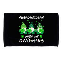 Shenanigans With My Gnomies Shamrock St Patricks Day Microfiber Hand Towel