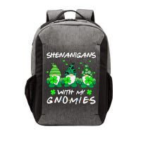 Shenanigans With My Gnomies Shamrock St Patricks Day Vector Backpack