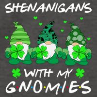 Shenanigans With My Gnomies Shamrock St Patricks Day Vector Backpack