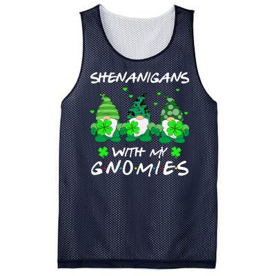 Shenanigans With My Gnomies Shamrock St Patricks Day Mesh Reversible Basketball Jersey Tank