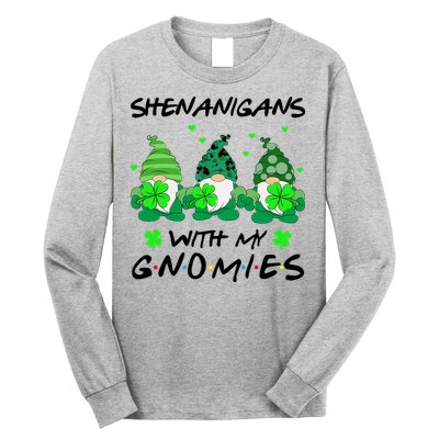 Shenanigans With My Gnomies Shamrock St Patricks Day Long Sleeve Shirt