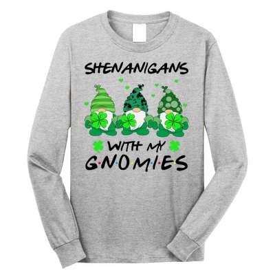 Shenanigans With My Gnomies Shamrock St Patricks Day Long Sleeve Shirt