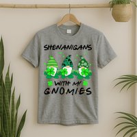 Shenanigans With My Gnomies Shamrock St Patricks Day T-Shirt