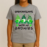 Shenanigans With My Gnomies Shamrock St Patricks Day T-Shirt