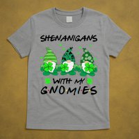 Shenanigans With My Gnomies Shamrock St Patricks Day T-Shirt