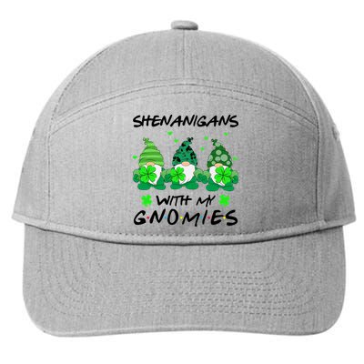 Shenanigans With My Gnomies Shamrock St Patricks Day 7-Panel Snapback Hat